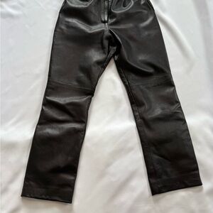 WOMAN BLACK LAMB LEATHER PANTS